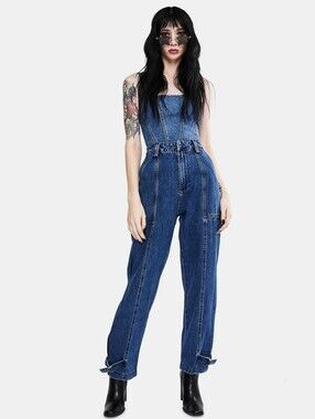 NEON BLONDE Bombshell Jolie High Waist Jeans Women Size 26 100% Cotton Blue